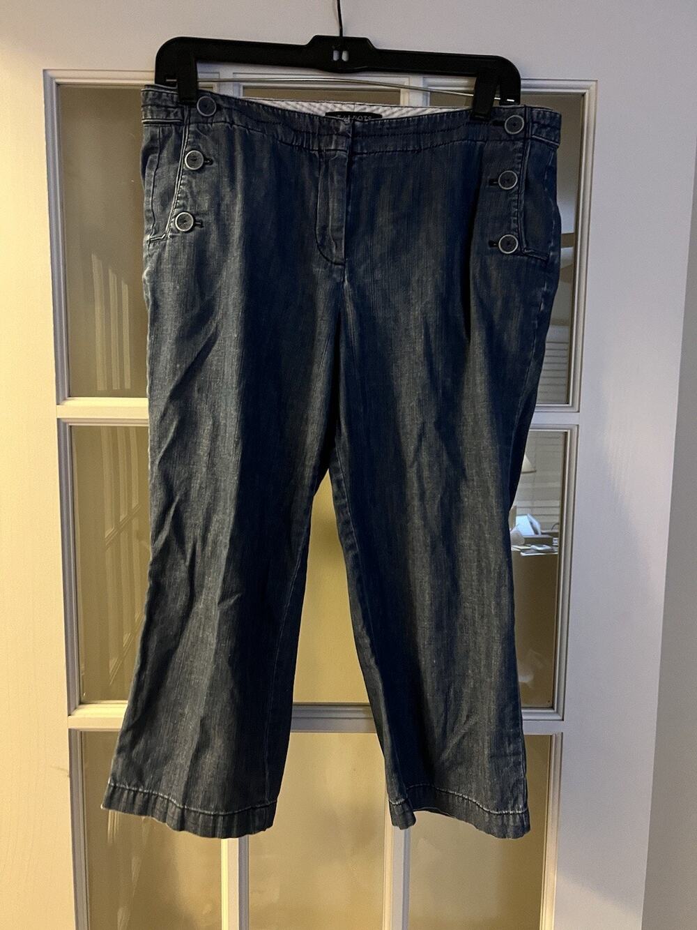 Talbots Jeans Womens 10P Cropped Relaxed 90s Hippie High Waist